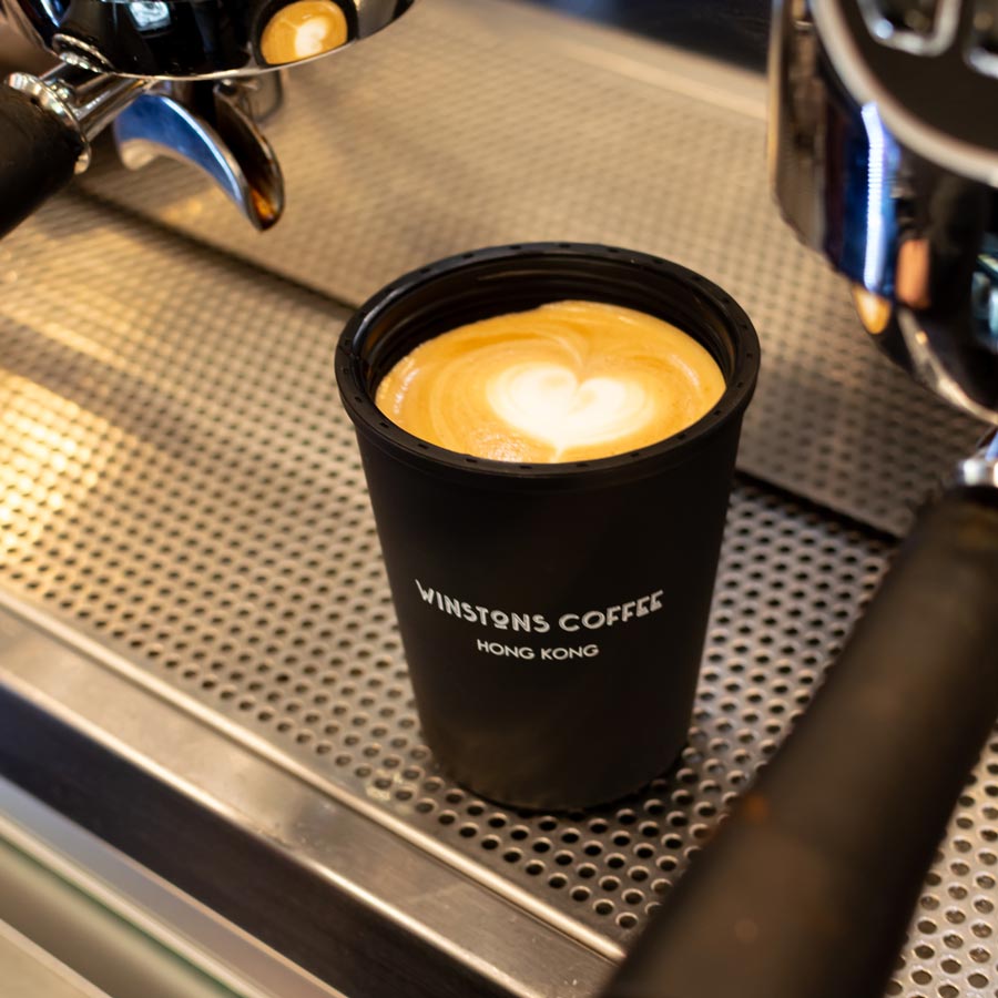 Winstons Coffee Black Reusable Cup (300ml)