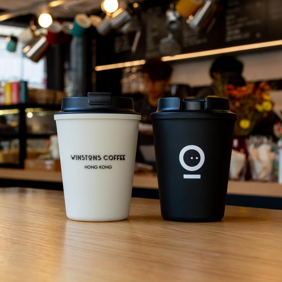 Winstons Coffee Black Reusable Cup (300ml)